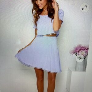 LULUS Lovely Com-Beau Lavender Two-Piece Dress